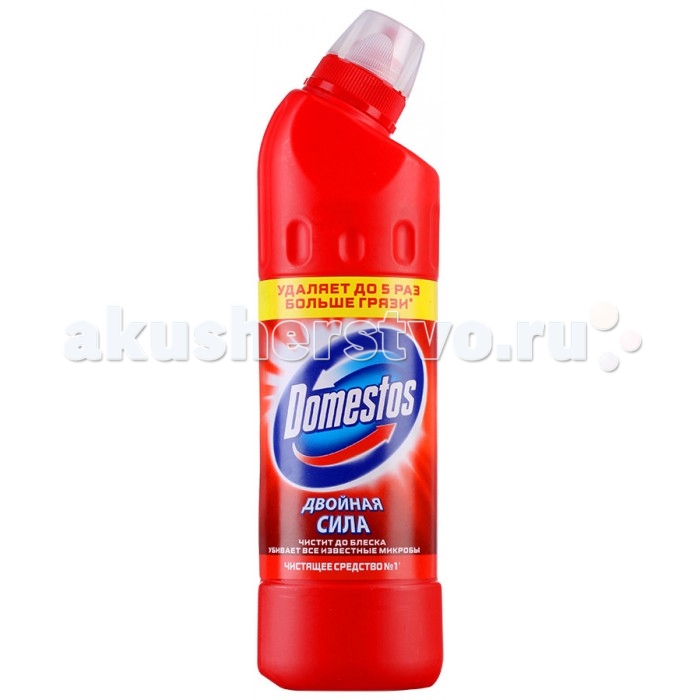 Domestos Чистящее средство Фруктовая свежесть 500 млЧистящее средство Фруктовая свежесть 500 мл Domestos Чистящее средство Фруктовая свежесть 500 млЧистящее средство Фруктовая свежесть 500 млСредство Domestos Фруктовая свежесть универсальное чистит, дезинфицирует и отбеливает. Густой, многофункциональный, экономичный и невероятно эффективный гель не только очищает поверхности, но и помогает бороться со всеми известными микробами - в том числе, вызывающими опасные заболевания. Ежедневное применение Domestos обеспечит круглосуточную защиту от летающих микробов в туалете. Новая, более густая несмываемая формула позволяет средству дольше оставаться на стенках унитаза, продолжая уничтожать вредные бактерии. Так же Domestos поможет справиться с грибком и плесенью в ванной комнате. Регулярное использование небольшого количества геля на мокрой тряпке или губке убирает мыльной осадок, темные пятна, дезинфицирует поверхности. Бутылка средства имеет удобную форму, а колпачок защищен от открывания детьми. Состав: анионные ПАВ менее 5%, гипохлорит натрия, амфотерные ПАВ, мыло, ароматические добавки. Особенности: Имеет свежий фруктовый аромат. Рекомендован для безопасной дезинфекции в домах, где есть малыши, и в детских учреждениях. Обеспечивает 100%-ное уничтожение опасных микробов (включая грибок). Предотвращает различные кишечные заболевания, которые могут быть вызваны микробами. Отбеливающие и поверхностно-активные составляющие разлагаются биологическим путем без образования вредных веществ. Способ применения: Используйте гель Domestos в чистом виде – для чистки и дезинфекции унитаза, ванны, стоков и сливов. В разбавленном виде – для мытья различных поверхностей (пол, кафель, детские игрушки).<br>