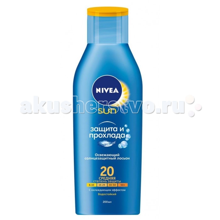 Nivea Лосьон освежающий солнцезащитный Защита и прохлада SPF20 200 мл