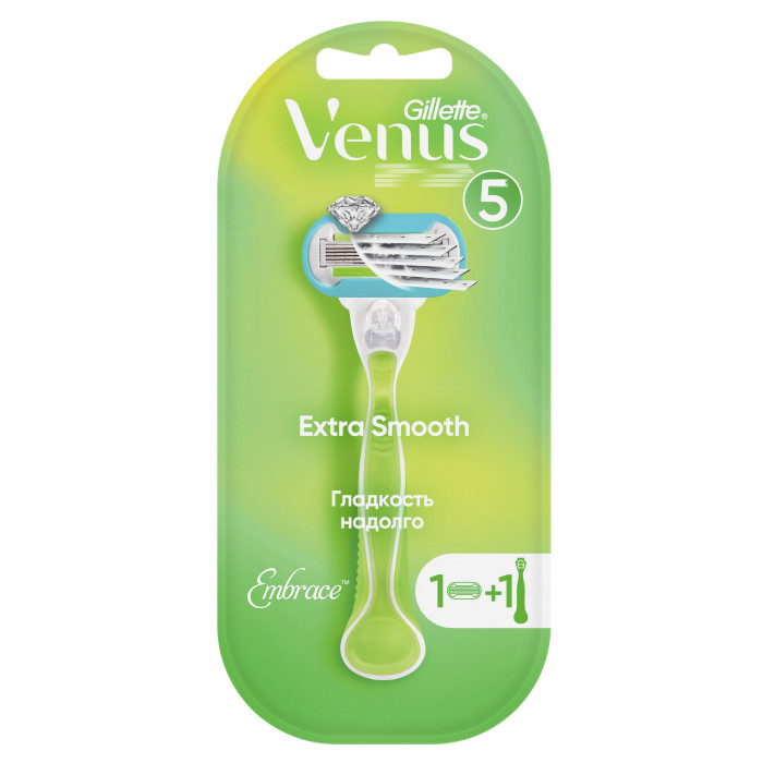 Venus Embrace Бритва с 2 сменными кассетамиEmbrace Бритва с 2 сменными кассетами Venus Embrace Бритва с 2 сменными кассетамиEmbrace Бритва с 2 сменными кассетамиVenus Embrace Бритва с 2 сменными кассетами 7702018955497 Бритва для женщин с 2 сменными кассетами Venus Embrace - это отличное средство для быстрого и комфортного удаления волос с тела. Станок сделает бритье максимально легким и чистым, поскольку для большего удобства у него есть 5 супертонких лезвий! А скользящая лента и ручка из приятного на ощупь материала поспособствуют невероятно приятному эффекту от бритья. В результате вы получите мягкую и шелковистую кожу, которую так приятно будет трогать!<br>