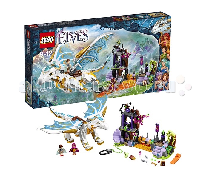 Конструктор Lego Elves 41179 Лего Эльфы Спасение Королевы ДраконовElves 41179 Лего Эльфы Спасение Королевы Драконов Конструктор Lego Elves 41179 Лего Эльфы Спасение Королевы ДраконовElves 41179 Лего Эльфы Спасение Королевы ДраконовLego Elves 41179 Лего Эльфы Спасение Королевы Драконов 833 детали Тебе предстоит выполнить ответственную, но непростую миссию - спасти Королеву Драконов! Ее заточила в башню злобная эльфийская ведьма, а охраняет ее помощница лисица Дасти. В этом опасном приключении тебе поможет Эмили Джонс и Азари - вам нужно пробраться внутрь логова и найти ключ, которым вы сможете отпереть цепи. Тебе придется пробираться к цели над лавовым котлом - будь осторожен! Отвлеки Дасти, используя магические способности Азари, а затем освободи Королеву Драконов. Когда она будет свободна, прыгай к ней на спину и улетай скорее домой! В комплекте: 2 фигурки: Эмили и Азари Лисица Дасти, мышка Аксессуары: цепь с замком, ключ, книга заклинаний и др.<br>
