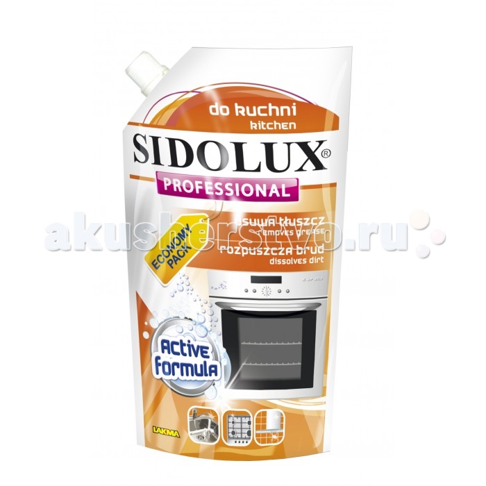 Sidolux Professional Средство для чистки кухни 500 мл (запасной блок)Professional Средство для чистки кухни 500 мл (запасной блок) Sidolux Professional Средство для чистки кухни 500 мл (запасной блок)Professional Средство для чистки кухни 500 мл (запасной блок)Кухня часто считается сердцем дома. Поэтому следует заботится об этом сердце с наивысшим вниманием. Для всех тех, кто любит иметь абсолютный порядок в этом месте, создали специальный продукт - Sidolux Professional для кухни. Он прекрасно справляется с типичными загрязнениями, встречающимися в этом помещении, и что очень важно - может контактировать с пищевыми продуктами! Столешницы, кухонные козырьки-вытяжки, кухонная мебель, различные хромо-никелевые, керамические поверхности или выполненные из лакированного дерева - всё это Вы можете помыть нашим препаратом для кухни! Это универсальное моющее средство, которым можно обрабатывать все типичные поверхности, встречающиеся в этом помещении. Рецептура разработана таким образом, чтобы эффективно удалять остатки еды, засохшую грязь и жир. При этом - что очень важно - препарат не влияет негативно на очищаемую поверхность и может контактировать с пищевыми продуктами. После уборки с этим препаратом, помимо чистоты, Ваша кухня восстановит свежесть. Специальные ароматические нотки приведут к тому, что приготовление пищи для Вашей семьи будет ещё более приятным. Свойства продукта: прекрасно моет и очищает оставляет приятный и стойкий запах легко наносится Способ применения: Очищаемую поверхность опрыскать жидкостью. Оставить приблизительно на одну минуту. Затем отполировать поверхность сухой тряпочкой или бумажным полотенцем. В случае толстого слоя грязи, через минуту протереть поверхность влажной губкой и отполировать досуха.<br>