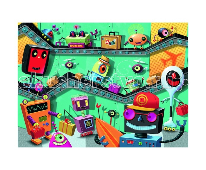 Ravensburger Пазл Роботы XXL 100 элементовПазл Роботы XXL 100 элементов Ravensburger Пазл Роботы XXL 100 элементовПазл Роботы XXL 100 элементовRavensburger Пазл Роботы XXL 100 элементов 10686 Роботы от компании Ravensburger - это необычный пазл, на котором изображен конвейер с веселыми роботами, каждый из которых улыбается или смеется. Собирая пазл, ребенок станет более сконцентрированным и усидчивым, что обязательно поможет ему в дальнейшем обучении и развитии. Готовая картинка может стать отличным украшением интерьера для детской комнаты. Размер собранного пазла: 49 x 36 см.<br>