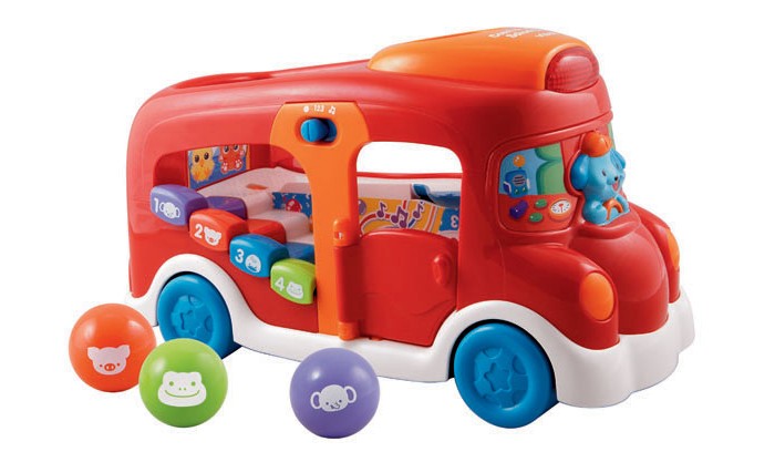 Vtech Школьный автобус 177969Школьный автобус 177969 Vtech Школьный автобус 177969Школьный автобус 177969Игрушка развивающая vtech школьный автобус на батарейках. Свет+звук, русификация. Во время увлекательной поездки малыш сможет выучить названия цветов и животных, научиться считать до четырёх и развить музыкальный слух, играя на пианино. Благодаря системе распознавания шаров вы услышите различные голоса животных, в зависимости от того, какой шар вы опустили в отверстие. Игрушку можно катать за верёвочку, входящую в комплект. 2 режима игры, учим названия животных, цифры и цвета, 4 разноцветных шара, 4 клавиши пианино, открывающаяся дверь, сенсор для распознавания шаров, кнопка собака-водитель, режим вопросов, песня учат в школе, игрушка-каталка, музыка, озвучивание: профессиональное (одноголосное).<br>
