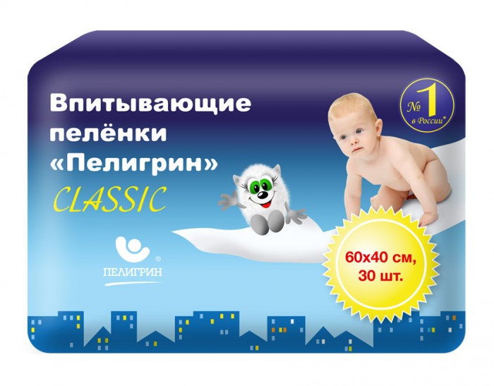 Пелигрин Пеленки впитывающие Classic 40х60 30 шт.Пеленки впитывающие Classic 40х60 30 шт. Пелигрин Пеленки впитывающие Classic 40х60 30 шт.Пеленки впитывающие Classic 40х60 30 шт.Classic Пеленки впитывающие Плигрин 40х60 30 шт. С одноразовыми пеленками проблема «как поменять подгузник и не попасть мимо него» решается легко: на пеленочке мама спокойно переоденет ребенка, а матрасик, диван или пеленальный столик останутся сухими и чистыми. Также одноразовые пеленки понадобятся на приеме у доктора, в дороге, при принятии воздушных ванн, массаже и в любой ситуации, где малышу необходимы сухость и комфорт. Одноразовые пеленки - отличная альтернатива подгузникам, и рекомендованы к применению при опрелостях.<br>