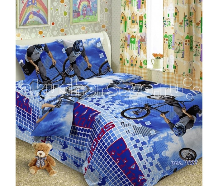 Постельное белье Letto BMX (3 предмета)BMX (3 предмета) Постельное белье Letto BMX (3 предмета)BMX (3 предмета)Постельное белье Letto BMX (3 предмета) прослужит долго и выдержит много стирок. Рисунок на наволочке может отличаться от представленного на фото. Особенности: Изделия не вызывают аллергический реакций, для них используется 100% хлопок и импортные красители Яркая цветовая гамма, современные, стильные и подходящие расцветки для мальчиков и для девочек Долговечное, прочное и износостойкое постельное белье Рекомендации по уходу: Постельное белье следует стирать при температуре 40 градусов; Наволочки и пододеяльники следует стирать вывернутыми на изнаночную сторону; Отжим в режиме 600 об/мин.; Гладить при низкой и средней температуре; Не использовать отбеливатели. Размеры: Простыня: 214 х 148 см Пододеяльник: 215 х 143 см Наволочка: 50 х 70 см<br>
