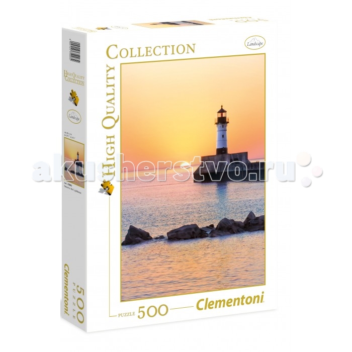 Clementoni Пазл High Quality Collection - Закат на побережье с маяком (500 элементов)Пазл High Quality Collection - Закат на побережье с маяком (500 элементов) Clementoni Пазл High Quality Collection - Закат на побережье с маяком (500 элементов)Пазл High Quality Collection - Закат на побережье с маяком (500 элементов)Пазл - великолепная игра для семейного досуга. Сегодня собирание пазлов стало особенно популярным, главным образом, благодаря своей многообразной тематике, способной удовлетворить самый взыскательный вкус. А для детей это не только интересно, но и полезно. Собирание пазла развивает мелкую моторику у ребенка, тренирует наблюдательность, логическое мышление, знакомит с окружающим миром, с цветом и разнообразными формами.<br>