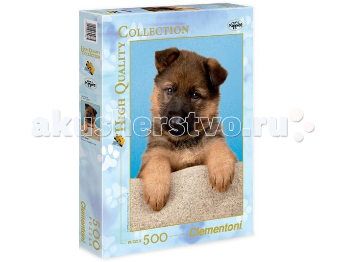 Clementoni Пазл High Quality Collection - Щенок немецкой овчарки (500 элементов)Пазл High Quality Collection - Щенок немецкой овчарки (500 элементов) Clementoni Пазл High Quality Collection - Щенок немецкой овчарки (500 элементов)Пазл High Quality Collection - Щенок немецкой овчарки (500 элементов)Пазл - великолепная игра для семейного досуга. Сегодня собирание пазлов стало особенно популярным, главным образом, благодаря своей многообразной тематике, способной удовлетворить самый взыскательный вкус. А для детей это не только интересно, но и полезно. Собирание пазла развивает мелкую моторику у ребенка, тренирует наблюдательность, логическое мышление, знакомит с окружающим миром, с цветом и разнообразными формами.<br>