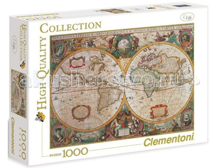 Clementoni Пазл High Quality Collection - Древняя карта мира (1000 элементов)Пазл High Quality Collection - Древняя карта мира (1000 элементов) Clementoni Пазл High Quality Collection - Древняя карта мира (1000 элементов)Пазл High Quality Collection - Древняя карта мира (1000 элементов)Пазл - великолепная игра для семейного досуга. Сегодня собирание пазлов стало особенно популярным, главным образом, благодаря своей многообразной тематике, способной удовлетворить самый взыскательный вкус. А для детей это не только интересно, но и полезно. Собирание пазла развивает мелкую моторику у ребенка, тренирует наблюдательность, логическое мышление, знакомит с окружающим миром, с цветом и разнообразными формами.<br>