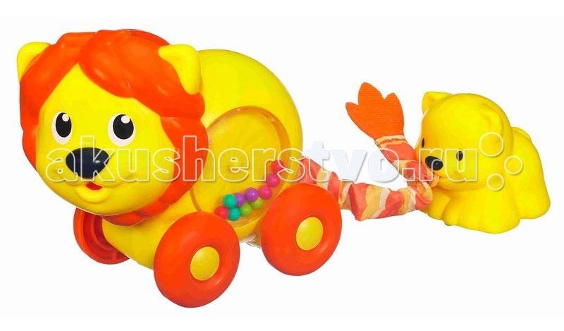 Развивающая игрушка Playskool Hasbro Львица с львенкомHasbro Львица с львенком Развивающая игрушка Playskool Hasbro Львица с львенкомHasbro Львица с львенкомРазвивающая игрушка Львица с львенком Hasboro прекрасная игра для детишек! Оттяни веревочку с маленьким львенком назад, и он вернется к маме! А в это время шарики внутри животика львицы будут вращаться. С функцией TRY ME!<br>