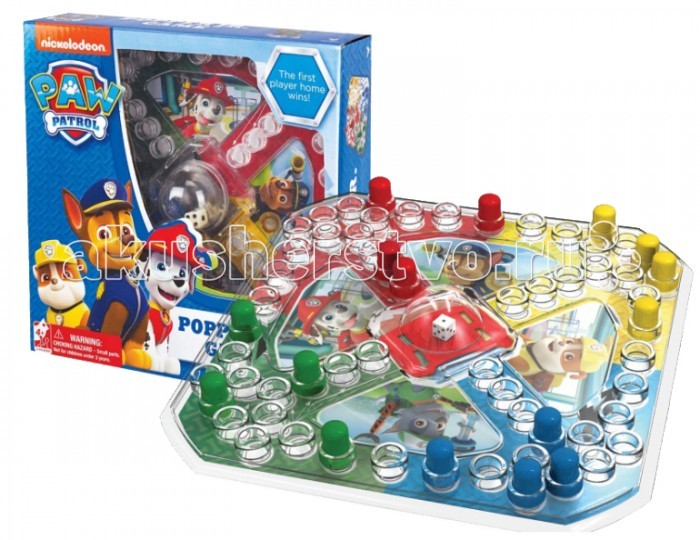 Paw Patrol Настольная игра Щенячий патруль с кубиком и фишками малаяНастольная игра Щенячий патруль с кубиком и фишками малая Paw Patrol Настольная игра Щенячий патруль с кубиком и фишками малаяНастольная игра Щенячий патруль с кубиком и фишками малаяНастольная игра Nickelodeon Щенячий патруль может понравиться всем поклонникам мультсериала Paw Patrol. С этой игрой любое торжество или обыкновенный вечер в кругу семьи станут веселее и интереснее. Играть в Щенячий патруль могут четыре человека: игровое поле поделено на четыре части, каждая из которых окрашена в свой цвет. Игроки делят цвета между собой и берут себе фишки такого же цвета – каждый игрок владеет определенной частью игрового поля. Фишки необходимо установить на стартовых отметках. Цель игры – дойти первым до финиша и переместить к нему свои фишки. В игре имеются свои тонкости: например, игрок не может поставить фишку на занятое другим место, в этом случае он должен вернуться на старт. Кроме того, все движение по игровому полю должно проходить по часовой стрелке. Отличие этой настольной игры для детей в том, что кубик, показывающий количество ходов, встроен в игру, и игроки бросают его, нажимая на специальную кнопку на поле игры. Размер игрового поля - 4 х 20 х 20 см.<br>