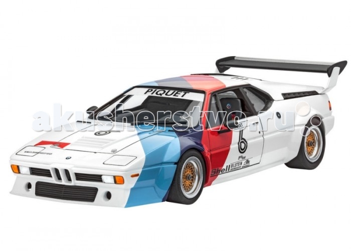 Конструктор Revell Автомобиль BMW M1 PROCARАвтомобиль BMW M1 PROCAR Конструктор Revell Автомобиль BMW M1 PROCARАвтомобиль BMW M1 PROCARСборная модель гоночного варианта автомобиля BMW M1. Прототип был разработан в далеком 1978 году и впервые представлен на автосалоне в Париже. От обычной версии BMW M1 он отличался усовершенствованным двигателем мощностью 460 лошадиных сил. Двигатель позволял автомобилю развивать максимальную скорость в 310 км/ч. Также было внесено множество других модификаций для соответствия правилам гонок серии Pro-Car. В 1979 году в новом сезоне Pro-Car участвовало 20 болидов BMW M1. Они ничем не отличались друг от друга. Поэтому на трассе первым становился пилот с лучшими навыки вождения, а не технологиями. В комплект входят декали для сборки под прототипы BMW M1 пилотов Niki Lauda и Nelson Piquet в сезоне 1979 года. Модель выполнена из пластика, поэтому для ее сборки вам потребуется специальный клей. Для покраски рекомендуется использовать акриловые или эмалевые краски Revell. Прозрачные пластиковые детали рекомендуется клеить специальным клеем Contacta Clear. Внимание! Все вышеперечисленные расходные материалы не входят в набор и приобретаются отдельно. Основные характеристики: Длина модели в собранном виде: 19.1 см Масштаб: 1:24 Количество деталей: 91 шт.<br>