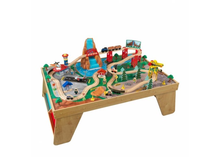 KidKraft Игровой набор ЖД станция Waterfall Station Train Set & Table In NaturalИгровой набор ЖД станция Waterfall Station Train Set & Table In Natural KidKraft Игровой набор ЖД станция Waterfall Station Train Set & Table In NaturalИгровой набор ЖД станция Waterfall Station Train Set & Table In NaturalKidKraft Игровой набор ЖД станция Waterfall Station Train Set & Table In Natural. В собранном виде представляет собой 3-уровневую железную дорогу с водопадом, парковками, горным переездом, аэропортом, стройкой и многим другим В наборе 93 элемента, включая элементы дорожного полотна, которые крепятся к основанию стола, горы с водопадом, элементы здания аэропорта, подъемный кран, грузовой поезд, самолет, вертолет, ремонтные и грузовые автомобили, шлагбаумы, работников железной дороги и аэропорта и т.д. Данный игровой набор совместим с другими игровыми железными дорогами KidKraft, а также с дорогами Brio® и Thomas & Friends® Упаковка: картонная транспортная коробка Особенность: 4 удобных отсека для хранения под столом.<br>