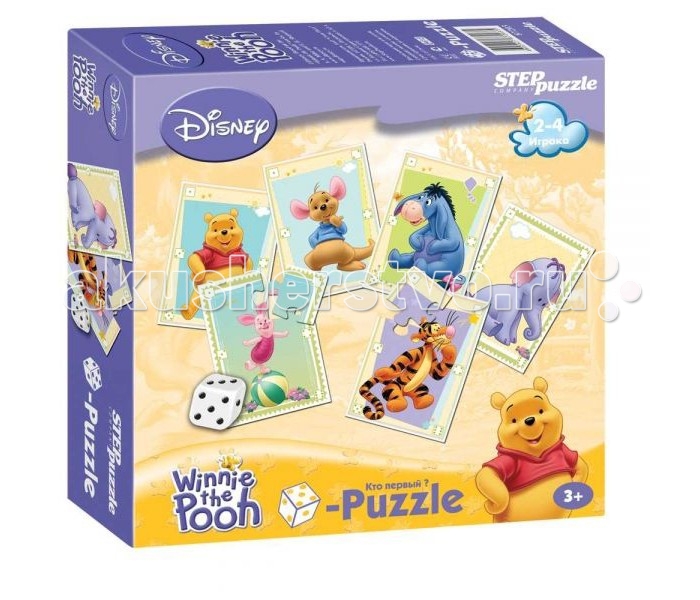 Step Puzzle Настольная игра Кубик-пазл Медвежонок Винни-ПухНастольная игра Кубик-пазл Медвежонок Винни-Пух Step Puzzle Настольная игра Кубик-пазл Медвежонок Винни-ПухНастольная игра Кубик-пазл Медвежонок Винни-ПухStep Puzzle Настольная игра Кубик-пазл Медвежонок Винни-Пух Настольная игра медвежонок Винни из серии Кубик - Puzzle порадует ребенка известными персонажами Диснея. Персонажи будут изображены на маленьких карточках, каждую из которых предстоит собрать. Собирать пазл надо будет быстрее всех, но при этом пользоваться игральным кубиком. Все карточки в наборе сделаны из плотного картона. Игра обязательно привлечет к себе внимание своими яркими картинками. Возраст: от 3 лет Количество деталей: 36 шт. Комплект: 6 пазлов по 6 элементов, игральный кубик. Количество предполагаемых игроков: 2-4.<br>