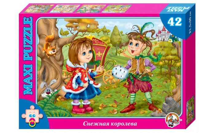 Десятое королевство Пазл Снежная королева. Герда и маленькая разбойница (42 элемента)Пазл Снежная королева. Герда и маленькая разбойница (42 элемента) Десятое королевство Пазл Снежная королева. Герда и маленькая разбойница (42 элемента)Пазл Снежная королева. Герда и маленькая разбойница (42 элемента)Десятое королевство Пазл Снежная королева. Герда и маленькая разбойница. В гостях у сказки (42 элемента) Популярная занимательная игра, которая развивает мелкую моторику рук, память, внимание посредством собирания яркой и красочной картинки, состоящей из мелких деталей. Огромное разнообразие изображений никого не оставит равнодушным! Особенности: Размер картинки - 21.5х30 см Количество элементов - 42 шт. Толщина картона - 1.25 мм<br>