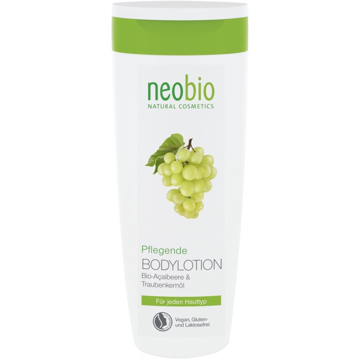 Neobio Увлажняющий лосьон для тела 250 млУвлажняющий лосьон для тела 250 мл Neobio Увлажняющий лосьон для тела 250 млУвлажняющий лосьон для тела 250 млNeobio Увлажняющий лосьон для тела 250 мл. Neobio увлажняющий лосьон для тела с био-алоэ и био-асаи. Сохраняет оптимальный уровень увлажненности кожи. Приятная текстура лосьона для тела с маслом био-ши и био-соевым маслом идеальна для полноценного ухода за всеми типами кожи. Экстракты био-алоэ и био-асаи придают коже мягкость, гладкость и эластичность. После применения лосьона на теле остается легкий свежий аромат. Применение: Массажными движениями нанести на кожу тела. Состав: Вода, Спирт денатурированный 10,9%, Соевое масло*, Глицерин, Глицерилстеаратцитрат, Масло семян дерева ши*, Масло семян винограда, Масло миндаля сладкого, Сок листьев алоэ вера*, Изоамиллаурат, Ксантановая смола, Витамин Е, Натрия лактат, Порошок плодов капустной пальмы*, Масло семян подсолнечника*, Молочная кислота, Лимонная кислота, Этил кокоил аргинат пирролидонкарбоновой кислоты, Отдушка ароматизатор, эфирные масла**, Линалоол**, Лимонен**, Гераниол**, Эвгенол** . *контролируемое биологическое выращивание **натуральные эфирные масла.<br>