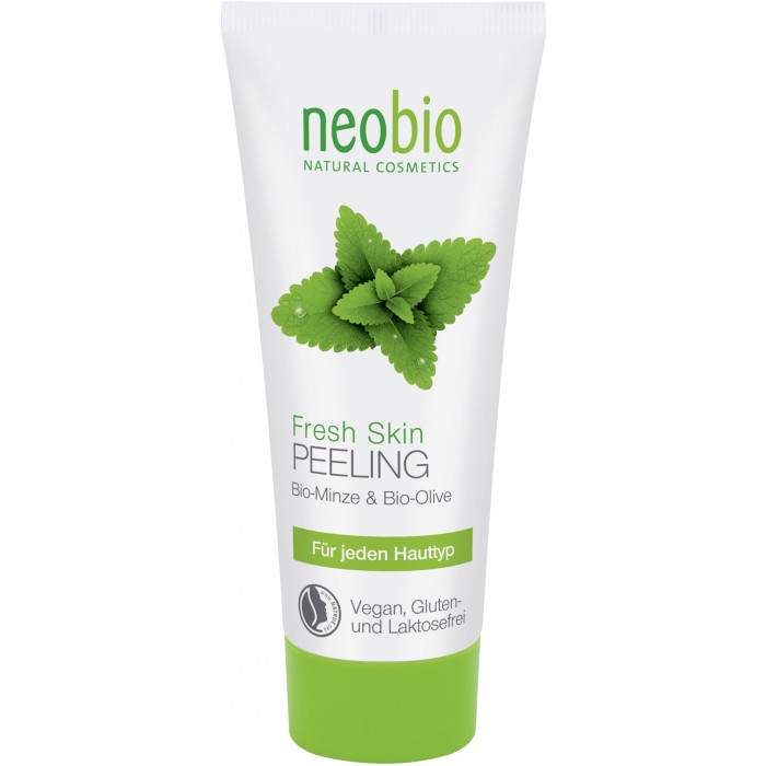 Neobio Средство для пилинга Fresh Skin 100 млСредство для пилинга Fresh Skin 100 мл Neobio Средство для пилинга Fresh Skin 100 млСредство для пилинга Fresh Skin 100 млNeobio Средство для пилинга Fresh Skin 100 мл. Средство для пилинга Fresh Skin с био-мятой и алоэ вера подходит для всех типов кожи, очищает мягко и особенно тщательно. Средство для пилинга Neobio прекрасно подготавливает кожу к последующему уходу. Cредство для пилинга лица – комплексный продукт, который работает как мягкий скраб для кожи лица с мелкими частичками пемзы, в качестве абразива. Состав этого продукта обогащен органическими маслами, такими как органическое соевое масло, масло дерева ши, оливковое масло поэтому после его применения кожа остается увлажненной. Кроме того, в состав средства для пилинга от Neobio входят молочная и лимонная кислоты, которые используются для пилинга органическими кислотами. И именно эти компоненты способны творить настоящие чудеса с кожей - увлажнить, омолодить и освежить. Органический экстракт алоэ вера обеспечивает оптимальный баланс влаги в глубоких слоях кожи. Био-мята оживляет и успокаивает кожу, делая ее гладкой и свежей. Применение: кончиками пальцев нанести небольшое количество геля на влажную кожу лица, шеи и зону декольте, аккуратно помассируйте по массажным линиям, смойте обильным количеством воды. Не наносить на кожу вокруг глаз. Состав: Вода, Соевое масло*, Спирт денатурированный* , Глицерин, Оливковое масло*, Пемза, Масло плодов дерева ши*, Полиглицерил-3-дицитрат / стеарат, Цетеариловый спирт, Изоамиллаурат, Сок листьев алоэ вера*, Воск сумаха, Стеароилглютамат натрия, Экстракт листьев мяты перечной*, Лактат натрия, Молочная кислота, Витамин Е, Ксантановая смола, Масло семян подсолнечника*, Этил кокоил аргинат пирролидонкарбоновой кислоты, Лимонная кислота, Отдушка ароматизатор, эфирные масла**, Гераниол**, Линалоол** . *контролируемое биологическое выращивание **натуральные эфирные масла.<br>