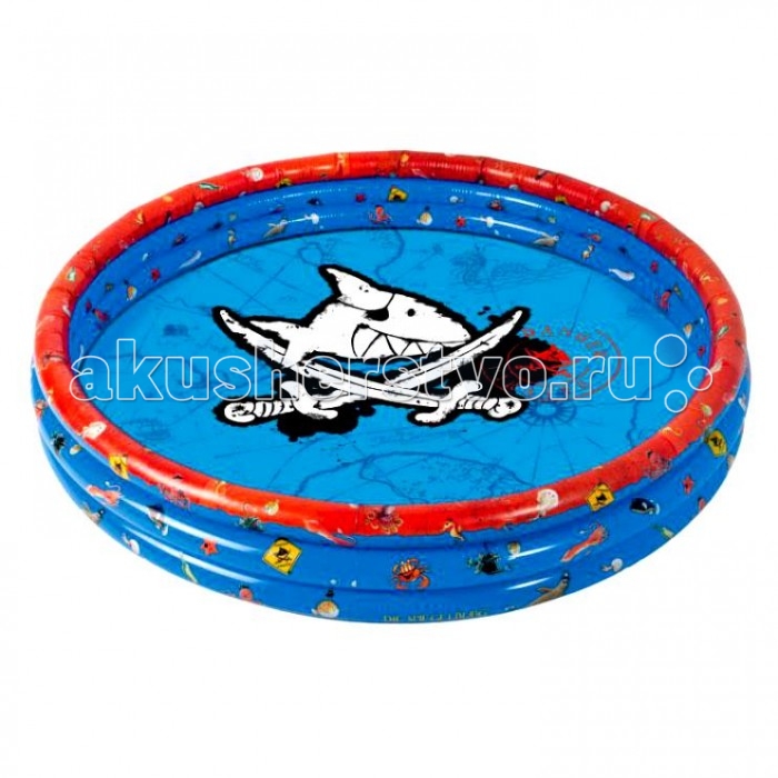 Бассейн Spiegelburg Captn Sharky 25612Captn Sharky 25612 Бассейн Spiegelburg Captn Sharky 25612Captn Sharky 25612Spiegelburg Бассейн Captn Sharky 25612 специально для грозных маленьких пиратов! Он украшен рисунками акулы, морских обитателей и пиратской символикой. Бассейн легко надувается и занимает совсем немного места в сложенном виде, что будет удобно при транспортировке и хранении. Особенности: Состоит из 3-х круговых секций Бассейн выполнен в синей расцветке с красным бортиком и украшен изображением акулы и пиратской символикой Дно не надувное Высота бортика - 30 см Имеется сливной клапан Одновременно в нем сможет разместиться компания из 1-2 детей Совет: Бассейн можно наполнять не только водой, но и шариками.<br>
