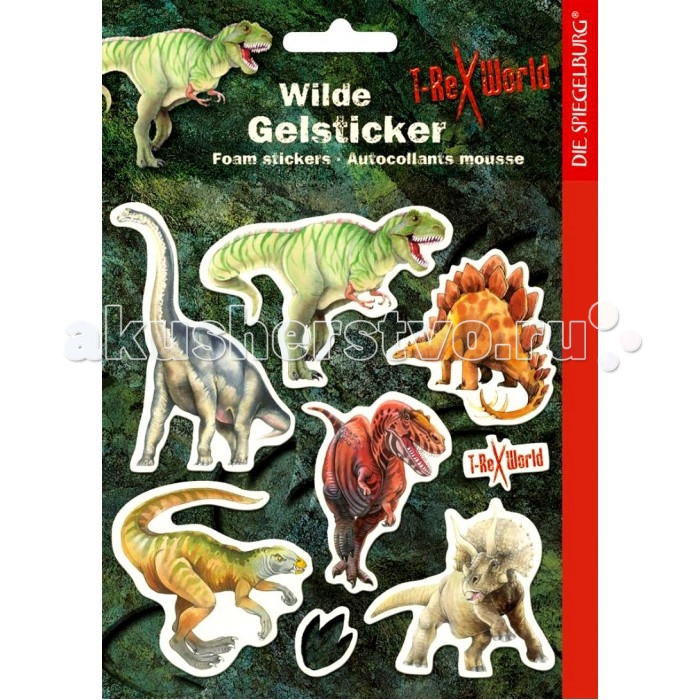Spiegelburg Наклейки T-Rex 21264Наклейки T-Rex 21264 Spiegelburg Наклейки T-Rex 21264Наклейки T-Rex 21264Spiegelburg Наклейки T-Rex 21264 Красочные наклейки с изображением динозавров непременно понравятся мальчикам, ведь ими можно украсить всё, что угодно: обложку тетради, блокнот, мобильный телефон и пр. В наборе наклейки представлены разных размеров. Наклейки станут отличным дополнением к целой серии канцелярских товаров T-Rex. В упаковке находится 15 ярких качественных наклеек с изображениями разных видов динозавров и древних следов. Стикеры высокого качества, изображение четкое. Достаточное количество клея позволяет приклеивать на любую поверхность. Немецкая компания Spiegelburg специализируется на детских товарах уже более 20 лет, это гарантирует высочайшее качество продукции и соответствие европейским стандартам.<br>