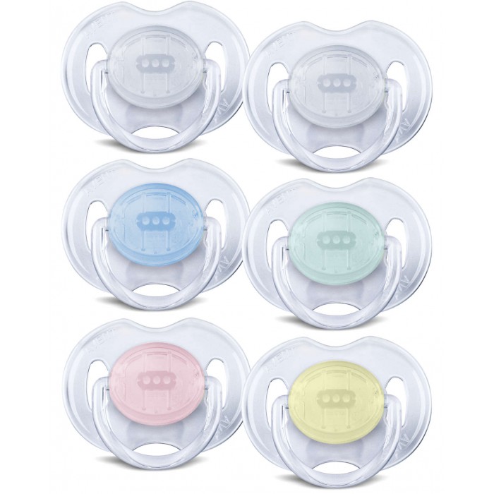 Пустышка Philips-Avent силиконовая Классика 0-6 мес. 2 шт.силиконовая Классика 0-6 мес. 2 шт. Пустышка Philips-Avent силиконовая Классика 0-6 мес. 2 шт.силиконовая Классика 0-6 мес. 2 шт.Пустышка Philips-Avent силиконовая Классика SCF170/18 - это ортодонтическая, симметричная соска. Соска каплевидной формы учитывает строение и естественное развитие неба, зубов и десен малыша и гарантируют комфорт, даже если пустышка переворачивается во рту. Силиконовая соска не обладает вкусом и запахом, что делает ее наиболее приемлемой для малыша. Такая соска прочна и прослужит долго, не потеряв со временем форму и цвет. Кольцо пустышки позволяет легко её вынимать, а специальные колпачки защищают пустышки от загрязнения.<br>