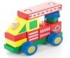 Деревянная игрушка Mapacha Каталка-конструктор Пожарная машина