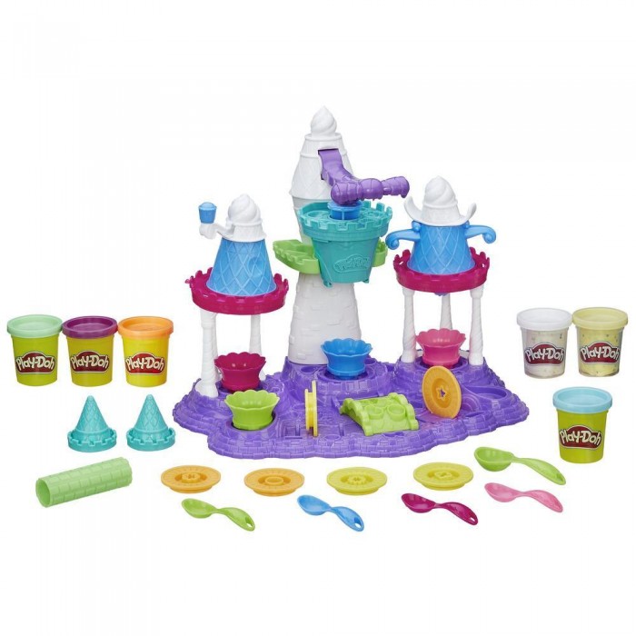 Play-Doh Игровой набор Замок мороженогоИгровой набор Замок мороженого Play-Doh Игровой набор Замок мороженогоИгровой набор Замок мороженогоЗамечательный большой игровой набор для всех кто любит лепить из пластилина. В красочной упаковке Вы найдете фантастический замок причудливой формы, который служит многофункциональным приспособлением для формирования пластилина Плей До, 6 баночек с массой для лепки, а также множество различных аксессуаров, с помощью которых Вы сможете создавать мороженое самых разных цветов, форм и размеров, а после – декорировать готовые сладости глазурью, разноцветными присыпками и топингами. В комплект набора входит: Пресс для формовки пластилина, выполненный в необычной форме сказочного замка 6 дисков-насадок для пресса, чтобы придавать пластилину различную форму 5 ложечек 4 блюдца 2 насадки-конуса Ролик для раскатывания массы 6 баночек с пластилином<br>
