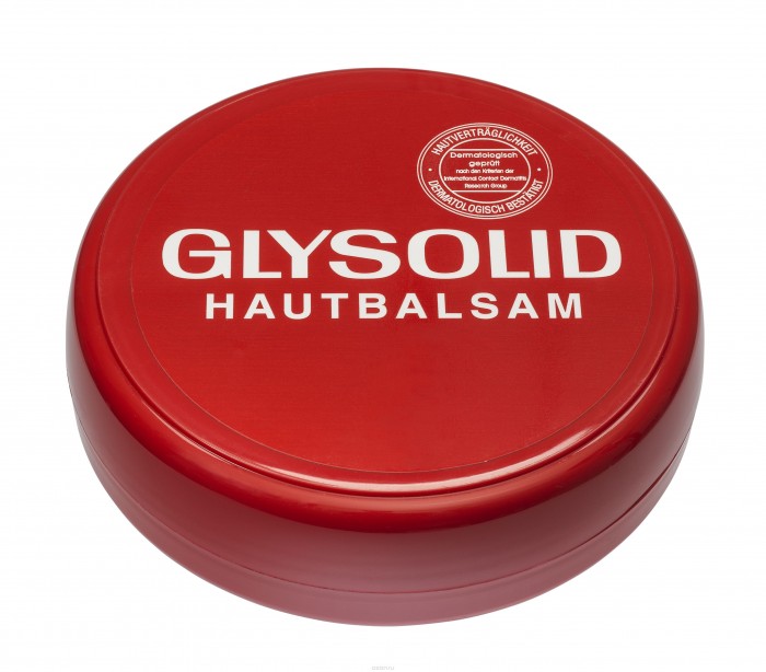Glysolid Бальзам для кожи 100 млБальзам для кожи 100 мл Glysolid Бальзам для кожи 100 млБальзам для кожи 100 млGlysolid действует как защита при неблагоприятных климатических условиях, холоде и жаре, ветреной погоде, при физических нагрузках. Бальзам для кожи Glysolid - быстрая помощь для потрескавшейся и сухой кожи. Glysolid питает, заживляет раны, поддерживает регенерацию кожи, одновременно защищая ее. Без запаха. Гипоаллергенен. При регулярном применении быстро и надолго улучшит состояние Вашей кожи. Для всей семьи на каждый день. Подходит для детей с первых дней жизни и людям с заболеваниями кожного покрова. Без консервантов, красителей, парабенов, дерматологически протестирован. Состав: Glycerin, Aqua, Ceteeryl Alcohol, Decyl Oleate, Ceteareth - 12, Allantoin, Dimethicone, Sodium Cetearly Sulfate, Ceteareth 20, Silica<br>