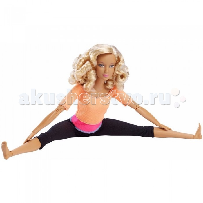 Barbie Кукла Барби из серии Безграничные движения Блондинка в оранжевом топеКукла Барби из серии Безграничные движения Блондинка в оранжевом топе Barbie Кукла Барби из серии Безграничные движения Блондинка в оранжевом топеКукла Барби из серии Безграничные движения Блондинка в оранжевом топеBarbie Кукла Барби из серии Безграничные движения Блондинка в оранжевом топе просто восхитительна. Ее вьющиеся длинные волосы можно расчесывать. Черные лосины отлично сидят на ее стройной фигуре. Яркая оранжевая кофта с розовой вставкой хорошо сочетается с ее загорелым цветом кожи. Благодаря множеству встроенных шарниров, девочка вместе с куклой сможет выполнять множество гимнастических упражнений. Шарниры есть на шее, под грудью, в плечах, локтях, на запястьях, на бедрах, в коленях и щиколотках. Высота куклы: 30 сантиметров. Игрушка продается в блистерной упаковке. Размер упаковки: 33х16,5х6,5 см. Рекомендуется детям старше 3 лет.<br>