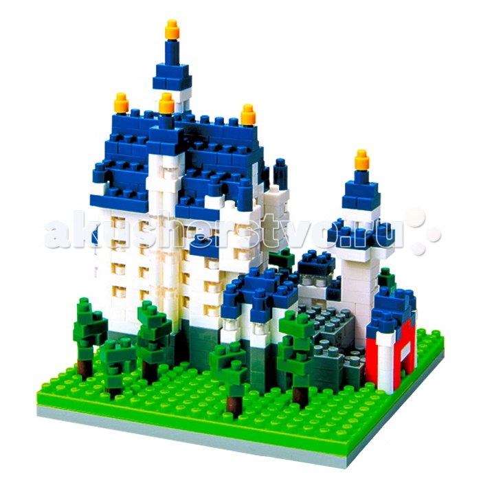 Конструктор Nanoblock Замок Нойшванштайн 550 элементовЗамок Нойшванштайн 550 элементов Конструктор Nanoblock Замок Нойшванштайн 550 элементовЗамок Нойшванштайн 550 элементовNanoblock Замок Нойшванштайн 550 элементов Микро-конструктор NanoBlock (Япония) - самый маленький в мире конструктор, крайне необычный, как все японское. Высокоточные трехмерные модели из деталей подобных Лего, но предельно уменьшенных в размерах, стали хитом в Японии и буквально произвели фурор в Америке, Европе, Азии и Австралии. Самая маленькая деталь конструктора - 4 мм х 4 мм, а классический прямоугольный элемент 2-на-4 точки имеет размер 8 мм х 16 мм и 5 мм высотой. Запатентованный дизайн деталей и высочайшее качество пластика обеспечивают надежное соединение даже при таких небольших размерах. Нано-размер деталей позволяет добиться невероятной реалистичности у собранных конструкций. В результате получаются небольшие по масштабу объекты невиданной точности.Конструктор продается в пакете или коробочке с заданным количеством деталей, необходимых для сборки объекта указанного на упаковке.Сборка одного объекта в среднем занимает от 10 минут до нескольких часов.<br>
