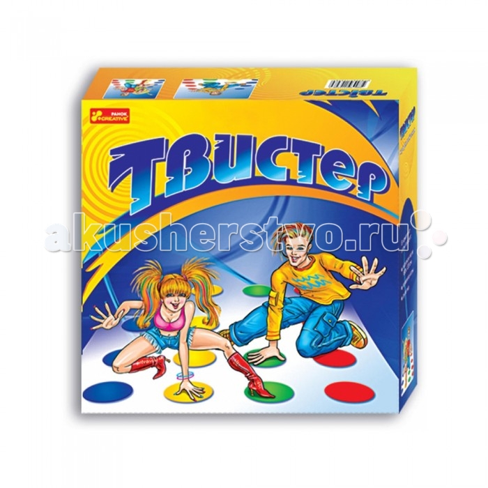 Ранок Подвижная игра ТвистерПодвижная игра Твистер Ранок Подвижная игра ТвистерПодвижная игра ТвистерПодвижная игра Твистер — это развлекательно-познавательная игра, которая популярна во всем мире. С ее помощью вы сможете совместить приятное дело с полезным: поупражняться в гибкости, ловкости, умении сохранять равновесие и стойкость при любых обстоятельствах, а также весело и интересно провести время в кругу своих друзей. Тот участник, кто окажется самым гибким, пластичным, умеющим выползать в буквальном смысле из самых сложных ситуаций, победит. Кроме того, количество участников в этой игре не ограничено! Набор включает в себя: игровое поле 180 х 120 сантиметров, правила игры на русском языке, рулетку. Размер картонной упаковки составляет: 32 х 32 х 8 сантиметров. Вес с упаковкой составляет: 450 г Игра предназначена для детей старше 6 лет.<br>