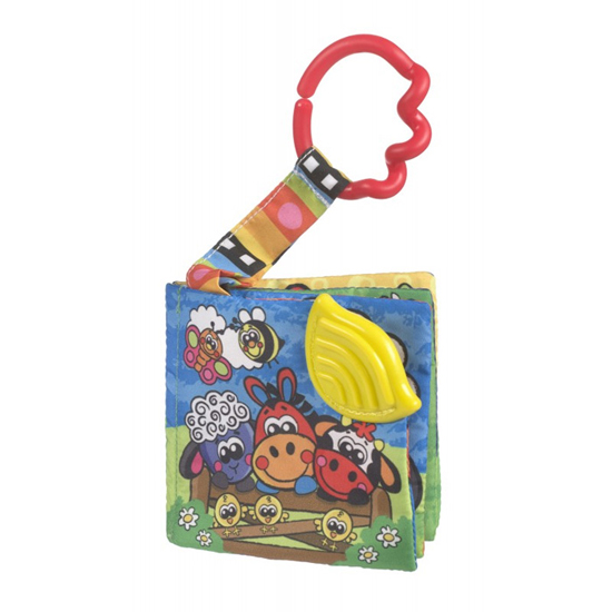 Playgro Книга-прорезыватель Ферма 0182644Книга-прорезыватель Ферма 0182644 Playgro Книга-прорезыватель Ферма 0182644Книга-прорезыватель Ферма 0182644Мягкая книжка-прорезыватель Ферма от фирмы Playgro, отличная развивающая игрушка. Внутри у нее странички с различными животными: коровка, овечка, свинка, цыплёнок, бабочка, пчёлка. Благодаря этой книге, малыш научится узнавать животных, различать их. Внутри страничек находятся различные привлекательные элементы: пищалка, шуршалка. Игрушка имеет удобное колечко, чтобы можно было прикрепить ее к сидению, коляске или кроватке. Книжка уже с первых дней покажет, насколько она полезна, ведь она поможет развить все чувства: моторику, зрительную координацию, слух, а также причинно-следственные связи.<br>