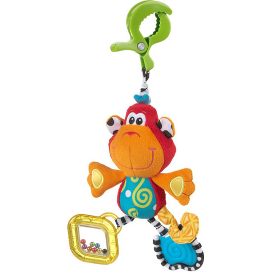 Подвесная игрушка Playgro Обезьянка 0182854Обезьянка 0182854 Подвесная игрушка Playgro Обезьянка 0182854Обезьянка 0182854Мягкая игрушка Обезьянка от фирмы Playgro, обязательно понравится вашему малышу. Игрушка имеет удобное крепление, которое можно прикрепить к сидению, коляске или кроватке. Прорезыватели на игрушке снимут зуд с десен. Шуршалки стимулируют развитие нервных центров. Погремушка развивает слух и поисковый рефлекс, а бусинки в ножках развивают координацию глаз.<br>