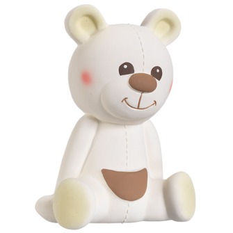 Развивающая игрушка Vulli Медвежонок Габэн 200322Медвежонок Габэн 200322 Развивающая игрушка Vulli Медвежонок Габэн 200322Медвежонок Габэн 200322Медвежонок Габэн – уникальная развивающая игрушка от производителя каучуковых игрушек №1 в мире, компании Vulli. Благодаря участию в разработке игрушки ведущих французских педиатров, игрушка не только поможет малышу снять зуд с воспаленных десен, но и будет способствовать развитию 5 органов чувств ребенка! Осязание: мягкая поверхность SOFT TOUCH специально разработана для стимулирования осязания. Прикасаясь к игрушке малыш чувствует материал особой текстуры, который на подсознательном уровне напоминает ему нежную мамину кожу и успокаивает малыша, развивает тактильные ощущения. Стимулирование осязания крайне важно для ребенка – оно является основой для развития речи и способности выражать мысли в более позднем возрасте. Зрение: Контрастные цветные элементы на теле медвежонка научат малыша различать цвета, фокусировать зрение на мелких объектах разных форм и разовьют внимание, что поможет малышу успешнее познавать окружающий мир в дальнейшем. Слух: при нажатии на медвежонка Габэна, малыш услышит писк и будет учиться понимать причинно-следственную связь между действием (нажатием) и звуком. Мир звуков стимулирует поисковый рефлекс у ребенка, побуждающий изучать окружающий мир. Развитие поискового рефлекса крайне важно, ведь именно благодаря ему малыш учится принимать первые решения. Моторика и координация: Форма, плотность, выступающие части – были специально разработаны для массажа ладошек малыша. Играя с медвежонком Габэном, малыш будет стимулировать развитие нервных окончаний на кончиках пальцев и ладошках, научится хватать и сжимать окружающие предметы – разовьет хватательный рефлекс. Стимулирование нервных окончаний необходимо для развития нервных центров по всему телу малыша, особенно у мальчиков. Обоняние: натуральный аромат каучука стимулирует органы обоняния – малыш научится отличать Габэна от других игрушек. Умение различать и удерживать в памяти образы окружающих предметов и их запахи служит основой для развития долговременной памяти малыша. Смягчает боль в деснах в период прорезывания зубов: нежная текстура медвежонка, делает Габэна идеальной игрушкой для смягчения боли в деснах. Ушки и ножки имеют особую форму –малыш полюбит их жевать растущими зубами. Благодаря рельефным частям игрушки малыш сможет утолить естественный сосательный рефлекс – в результате он будет оставаться спокойным и счастливым в столь трудный период. Игрушка абсолютно безопасна для ребенка: при производстве используется только пищевая краска и 100% натуральный каучук (сок дерева Гевеи). Добрые образы персонажей вызывают позитивные эмоции малыша. Играя с добродушными персонажами из коллекции «Друзья жирафика Софи» малыш будет придумывать различные игровые сценарии, наделять игрушки новыми игровыми ролями. Такие игры способствуют развитию творческого мышления, умения нестандартно мыслить, воображения. Французский Медвежонок Габэн - великолепный подарок на рождение малыша!<br>