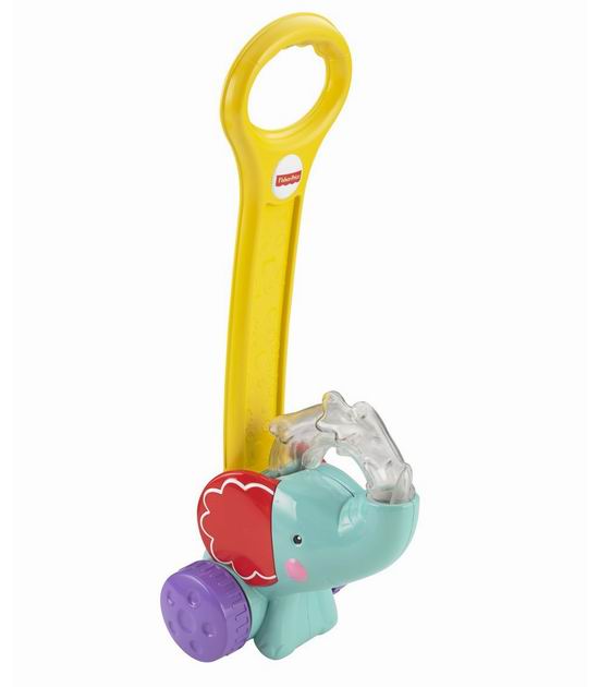 Каталка-игрушка Fisher Price СлоникСлоник Каталка-игрушка Fisher Price СлоникСлоникЯркие шарики выскакивают из хобота слона, когда малыш подталкивает его во время игры, что поощряет малыша к ходьбе. В процессе игры малыш развивает навык поддержания равновесия и координацию движения. Малыш идет и получает награду в виде подпрыгивающих шариков, что помогает ему постигать причинно-следственные связи. Яркие цвета и веселые звуки развивают навыки восприятия у малыша.<br>