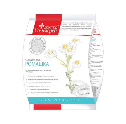 Соли и травы для купания Морская Сказка Соль для купания Доктор Сольморей Ромашка 500 г