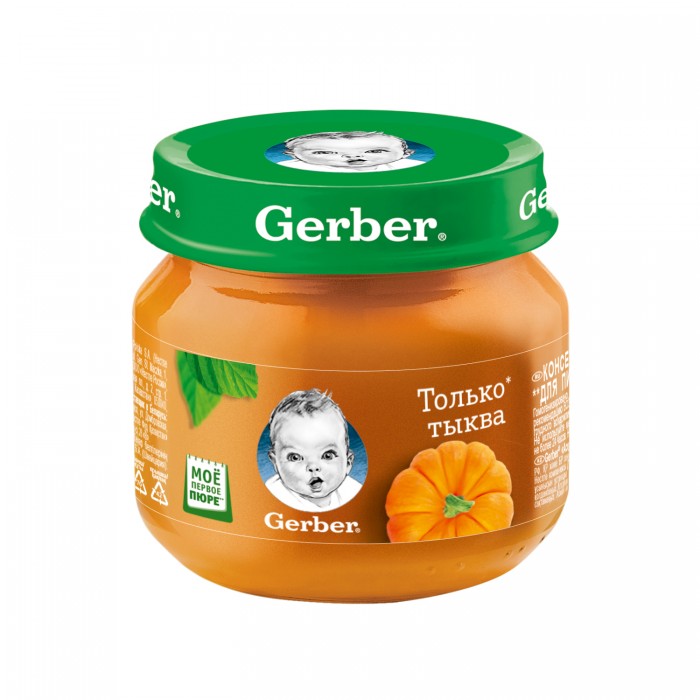 Gerber Пюре Тыква с 5 мес., 80 гПюре Тыква с 5 мес., 80 г Gerber Пюре Тыква с 5 мес., 80 гПюре Тыква с 5 мес., 80 гGerber Пюре Тыква 5 мес., 80 г Пюре Gerber из тыквы прекрасно подходит для детей в качестве первого прикорма. Овощное пюре вводится в рацион ребенка постепенно, начиная с 1/2 чайной ложки, увеличивая за 5-7 дней до 60-100 г в день. Овощное пюре Gerber из тыквы богато сахарами, каротином, витаминами B1, В2, В6, С, Е, РР. Благодаря большому количеству калия и пектина, содержащихся в тыкве, ее потребление оградит Вашего ребенка от воспалений толстого кишечника. Срок введения прикорма рекомендован в соответствии с методическими указаниями Минздрава РФ. Состав: тыква, вода (используется при приготовлении) Без добавления консервантов, красителей и искусственных добавок Без добавления сахара, соли, крахмала Пищевая ценность на 100 г: Углеводы - 3,9 г Белки - 0,8 г Жиры - 0,4 г Калорийность - 22 ккал Срок хранения: 2 года Хранить при температуре от 0 до 25°С После вскрытия банку хранить в холодильнике не более суток. Идеальной пищей для грудного ребенка является молоко матери. Всемирная организация здравоохранения рекомендует исключительно грудное вскармливание в первые шесть месяцев и последующее введение прикорма при продолжении грудного вскармливания. Компания Нестле поддерживает данную рекомендацию. Для принятия решения о сроках и способе введения данного продукта в рацион ребенка необходима консультация специалиста. Возрастные ограничения указаны на упаковке товаров в соответствии с законодательством РФ.<br>