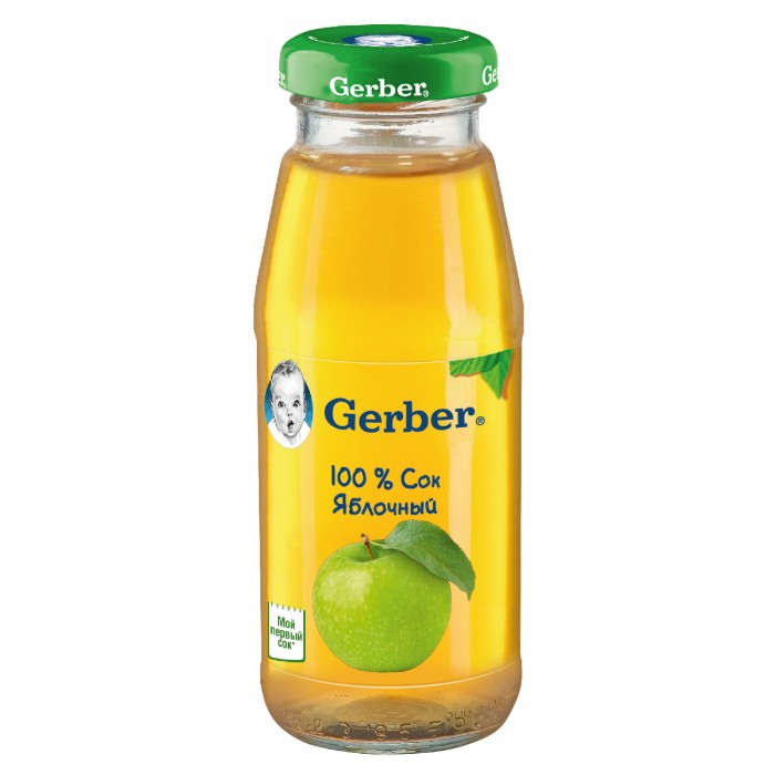 Gerber Сок Яблочный осветленный с 3 мес., 175 мл