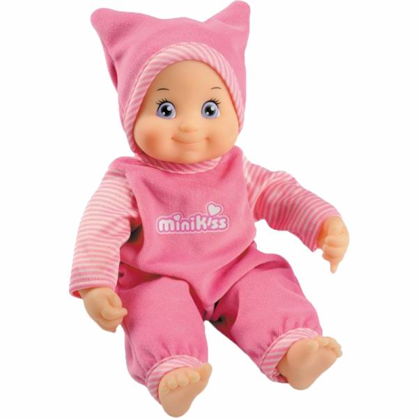 Smoby Пупс Minikiss 27 смПупс Minikiss 27 см Smoby Пупс Minikiss 27 смПупс Minikiss 27 смКуклы Minikiss от Smoby — это милые, добродушные игрушки для деток от 12 месяцев. Абсолютно безопасные, эти игрушки мягкие и приятные на ощупь. Тело куклы выполнено из ткани, а личико, ручки и ножки — из пластика. Эта малышка Minikiss обязательно позабавит Вашу дочурку. Нажмите на животик малышки и она пошлет Вам воздушный поцелуй. Для работы игрушки необходимы 3 батарейки АА.<br>