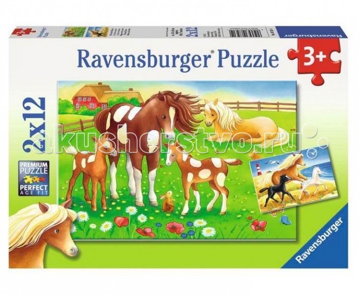 Ravensburger Пазл Красивые лошадки 2х12 элементовПазл Красивые лошадки 2х12 элементов Ravensburger Пазл Красивые лошадки 2х12 элементовПазл Красивые лошадки 2х12 элементовПаззл Ravensburger: От частицы к частице – всё высшее качество Отсутствие двух одинаковых деталей обеспечено использованием вручную изготовленного инструментария Частицы идеально соединяются Матовая поверхность исключает неприятные отблески Прочные детали не ломаются Изготовлено из экологического сырья Количество деталей паззла: 24 Размер картинки: 26х18 см Материал: картон и бумага, части устойчивы к сгибанию<br>