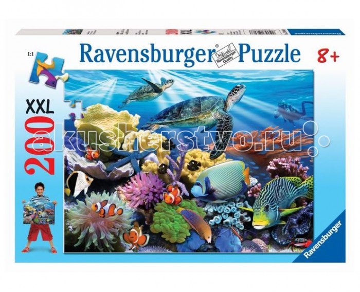 Ravensburger Пазл Морские черепахи 200 элементовПазл Морские черепахи 200 элементов Ravensburger Пазл Морские черепахи 200 элементовПазл Морские черепахи 200 элементовПаззл Ravensburger: От частицы к частице – всё высшее качество Отсутствие двух одинаковых деталей обеспечено использованием вручную изготовленного инструментария Частицы идеально соединяются Матовая поверхность исключает неприятные отблески Прочные детали не ломаются Изготовлено из экологического сырья Количество деталей паззла: 200 Размер картинки: 36х49 см Материал: картон и бумага, части устойчивы к сгибанию<br>