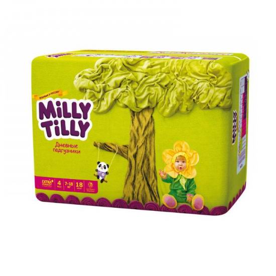 Milly Tilly Дневные подгузники Макси 7-18 кг 18 шт.Дневные подгузники Макси 7-18 кг 18 шт. Milly Tilly Дневные подгузники Макси 7-18 кг 18 шт.Дневные подгузники Макси 7-18 кг 18 шт.Подгузники Milly Tilly дневные - инновационные подгузники, которые созданы с учетом пожеланий мам для здоровья и комфорта малышей. Эти подгузники необычайно комфортные благодаря суперэластичным пояскам и застежке Magic Fix. Застежки многоразовые, цифры на пояске помогут симметрично застегнуть подгузник. Эластичный пояс хорошо прилегает к телу - подгузник хорошо сидит, не причиняя малышу неудобств при движении. Необыкновенную нежность Tilly Milly приобретают за счет мягкого дышащего материала. Оборочки не будут натирать кожу между ножек даже у крепышей, потому что сделаны из трех мягких резиночек. Верхний слой быстро впитывает влагу, а уникальная система Liquid Security распределяет её равномерно по всему подгузнику, не давая образовываться комочкам. Поэтому кожа ребенка всегда будет оставаться сухой. Веселые изображения на поясе подгузника - красивый, поднимающий настроение элемент дизайна. Особенности: Эластичный пояс не стесняет движений и не натирает кожу Боковые барьеры с двух сторон предотвращают протекания Крепкие застежки системы Magic Fix многоразового использования. Цифры на поясе помогут симметрично застегнуть подгузник Быстро впитывающий дышащий верхний слой выполнен в виде сот. Мягкий и приятный на ощупь, не скользит, не шуршит и не сминается как бумага Оборки вокруг ножек на трех мягких резинках Уникальная двухъядерная система Liquid Security быстро распределяет влагу по всему подгузнику, предотвращая образование комков: 1 ядро - двухслойный материал с суперабсорбентом и нетканым материалом, 2 ядро - суперабсорбент с целлюлозой На каждом подгузника яркое изображение, которое поднимет настроение и Вам, и ребенку Дневные подгузники - комфортные, когда малыш двигается максимально много<br>