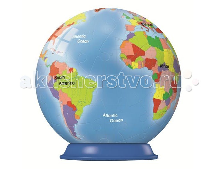 Ravensburger 3D Пазл Глобус 54 элемента3D Пазл Глобус 54 элемента Ravensburger 3D Пазл Глобус 54 элемента3D Пазл Глобус 54 элементаПаззл Ravensburger: От частицы к частице – всё высшее качество Прочные пластиковые детали не ломаются и очень точно подходят друг к другу, что делает конструкцию устойчивой даже без клея Частицы идеально соединяются Матовая поверхность исключает неприятные отблески Прочные детали не ломаются Изготовлено из экологического сырья Собирание пазлов - это увлекательное занятие, которое тренирует мышление и наблюдательность, развивает мелкую моторику рук и знакомит с окружающим миром Такой пазл будет оригинальным украшением детской комнаты Количество деталей паззла: 54 Диаметр шара: 7 см Материал: пластик, части устойчивы к сгибанию<br>