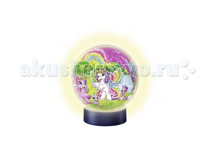 Ravensburger 3D Паззл Филли с подсветкой 72 шт.3D Паззл Филли с подсветкой 72 шт. Ravensburger 3D Паззл Филли с подсветкой 72 шт.3D Паззл Филли с подсветкой 72 шт.Эта 3D головоломка - что-то особенное. Из изогнутых пластмассовых деталей возникает устойчивый шар. Технология легкого щелчка гарантирует точное соединение и сборка становится детской игрой. Если установить пазл на световую подставку, он светится изнутри. Это здорово выглядит и освещает детскую комнату ночью. Для того, чтобы зажечь свет, можно просто хлопнуть в ладоши. В наборе 72 детали, подставка, подставка с подсветкой, инструкция. Возраст: от 6 лет до 12 лет Размер коробки: 220х220х70 Количество деталей: 72 шт. Размер пазла: 15 см. В комплекте: аксессуары Материал: пластик Производитель: Ravensburger (Германия)<br>