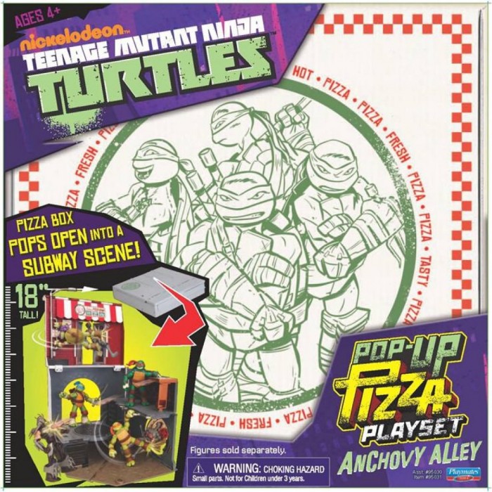 Turtles Игровой набор Анчоусная аллеяИгровой набор Анчоусная аллея Turtles Игровой набор Анчоусная аллеяИгровой набор Анчоусная аллеяАнчоусная аллея - увлекательный и яркий игровой набор для любителей приключений и захватывающих боев с противниками Игровой набор «Анчоусная аллея» отлично разнообразит досуг ребенка. Он поможет малышу разыграть множество увлекательных ситуаций, связанных с черепашками Ниндзя, которые можно совмещать в игре с данным набором. В игровые наборы входят красочная коробка с пиццей, яркие тематические наклейки, штаб, фонарный столб, люк. Высота игровой постройки составляет 46 см. Пицца по желанию игроков может в любой момент превратится в настоящее оружие, если запустить ее прямо в противника. Или же можно во время боя сделать небольшую передышку, чтобы полакомиться ей и передохнуть. На втором этаже игровой постройки находится настоящий штаб со столиком для управления захватывающей и трудной битвой. Кроме этого, имеется фонарный столб с поручнями для спуска вниз. В наборе из серии «Черепашки Ниндзя» имеется потайной люк, который приводится в движение специальным ручным механизмом. Такой секретный люк может скидывать противников вниз. С занимательным и многофункциональным набором «Анчоусная аллея» развивается координация движений, быстрая реакция, внимание, мышление. Игра так же прекрасно развивает детскую фантазию и воображение, учит принимать правильные решения в важных и сложных ситуациях, достойно проигрывать. Набор можно дополнить фигурками бесстрашных черепашек - ниндзя «Рафаэль» (арт. 90500), «Микеланджело» (арт. 91080), « Леонардо» (арт. 90501), « Донателло» (арт. 90502). Интересный и увлекательный игровой набор «Анчоусная аллея» от Playmates предназначен для детей от 4 до 10 лет. Продукция сертифицирована, экологически безопасна для ребенка, использованные красители не токсичны и гипоаллергенны.<br>