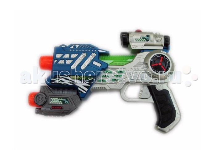 Hap-p-Kid Лазерный пистолет M.A.R.S. AssaultЛазерный пистолет M.A.R.S. Assault Hap-p-Kid Лазерный пистолет M.A.R.S. AssaultЛазерный пистолет M.A.R.S. AssaultИнтерактивное игровое оружие в виде лазерного пистолета со снайперским прицелом и съемным бластером - долгожданный выбор для Вашего коллекционера современных лазерных пушек. Помимо мощного лазерного пистолета в комплекте предусмотрены: снайперский прицел и лазерный усилитель. Фантастическая игрушка оснащена более 20 видами спецэффектов, в том числе разноцветной светодиодной подсветкой корпуса при активации 6 кнопок на боковой панели. При нажатии на курок раздается реалистичный электронный звук и загорается подсветка. С таким функциональным игровым приобретением каждому мальчишке можно выстраивать различные захватывающие сюжеты и придумывать интересные ролевые игры. В процессе новой увлекательной игры тренируется мелкая моторика и ловкость движений, зрительное и тактильное восприятие, проявляются фантазии и воображение. Все составляющие игрушки выполнены из прочного и высококачественного материала, стойкого к изнашиванию и не содержащего в составе вредных красителей. В комплекте: лазерный пистолет, снайперский прицел, лазерный усилитель, элементы питания. Работает от 3 батареек типа АА (в комплект входят).<br>