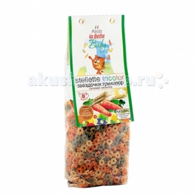 Макароны Pasta la Bella Baby Макароны Звездочки триколор с 18 мес. 400 г