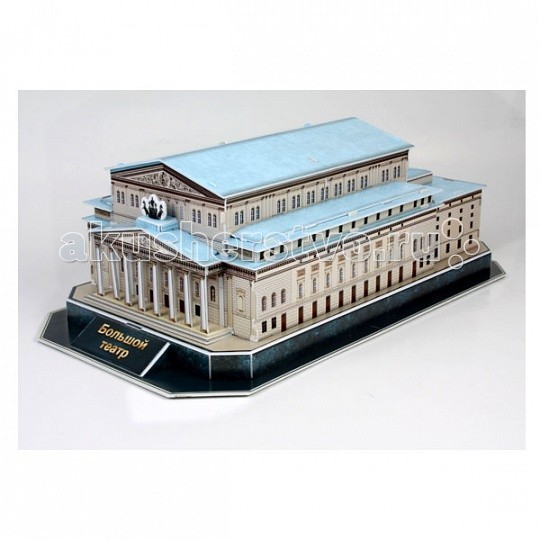 CubicFun 3D пазл Большой театр (Россия)3D пазл Большой театр (Россия) CubicFun 3D пазл Большой театр (Россия)3D пазл Большой театр (Россия)CubicFun 3D пазл Большой театр (Россия). Большой театр – один из крупнейших в России и один из наиболее значимых в мире театров оперы и балета. Комплекс зданий театра расположен в Москве, на Театральной площади. Вся история театральной культуры Москвы на очень многие годы была связана с Большим театром. Первое здание театра было построено на правом берегу реки Неглинки. Оно выходило на улицу Петровка, отсюда театр и получил свое название — Петровский (впоследствии его будут называть Старым Петровским театром). Его открытие состоялось 30 декабря 1780 г. Уровень сложности – 4. Функции: - помогает в развитии логики и творческих способностей ребенка - помогает в формировании мышления, речи, внимания, восприятия и воображения - развивает моторику рук - расширяет кругозор ребенка и стимулирует к познанию новой информации. Практические характеристики: - обучающая, яркая и реалистичная модель - идеально и легко собирается без инструментов - увлекательный игровой процесс - тематический ассортимент - новый качественный материал (ламинированный пенокартон).<br>