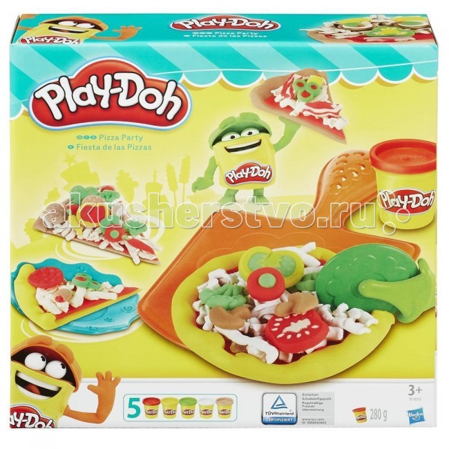 Play-Doh Hasbro Набор ПиццаHasbro Набор Пицца Play-Doh Hasbro Набор ПиццаHasbro Набор ПиццаЕсли в Вашей семье растет будущий шеф-повар, то с этим набором он сможет создать пиццу, при этом ингредиенты для нее он вылепит тоже сам. В комплекте предусмотрены аксессуары, выполненные по образцу настоящих кухонных инструментов, поэтому дети будут чувствовать себя участниками захватывающего реалистичного процесса приготовления. А готовый пирог можно с гордостью показывать родителям и друзьям или устроить аукцион по продаже первого кулинарного шедевра юного повара. Особенности: В комплекте предусмотрены: 5 емкостей с разноцветным пластилином и аксессуары (формочка для создания ингредиентов пиццы, посуда). Элементы набора помогут ребенку создать пиццу по своему собственному рецепту. Для готового кулинарного шедевра предусмотрена упаковочная коробка. Работать с пластилином очень удобно, он мягкий и не липнет к рукам. Набор изготовлен из высококачественных материалов с использование нетоксичных и безопасных для детского здоровья красителей. Материал: пластик, пластилин.<br>