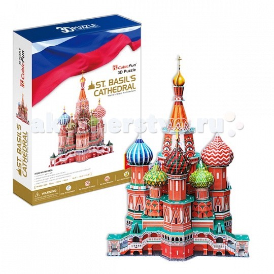 Настольная игра Собор Василия Блаженного (Россия). 3D пазл