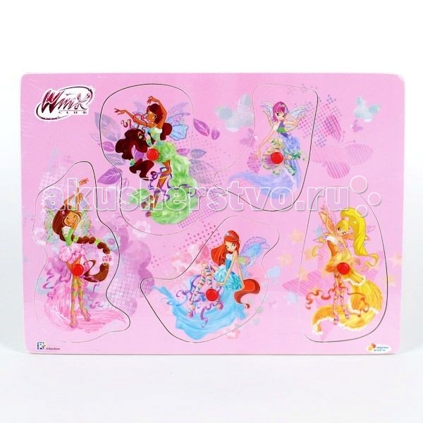 Деревянная игрушка Играем вместе Рамка-вкладыш Winx DIIV-2921-W-BOXРамка-вкладыш Winx DIIV-2921-W-BOX Деревянная игрушка Играем вместе Рамка-вкладыш Winx DIIV-2921-W-BOXРамка-вкладыш Winx DIIV-2921-W-BOXДеревянная игрушка Играем вместе Рамка-вкладыш Winx с красочными съемными деталями представляет собой занимательную развивающую игру – вкладывание фигурных деталей в рамку с соответствующими выемками. вынимаемые детали с удобными для детских пальчиков пластиковыми ручками детали свободно размещаются на своих местах – даже маленький кроха быстро научится вкладывать их Игра развивает логическое мышление, моторику, координацию движений, знакомит с окружающим миром. Материал - дерево. К сожалению, многие малыши зачастую страдают от аллергии. Причем не только от пищевой, но и от так называемой «бытовой». Негативную реакцию могут вызвать и разного рода токсины, которые многие производители используют в своих изделиях. Но развивающие игрушки из дерева «Вудик» никогда не спровоцируют аллергию, поскольку они созданы только из природных материалов. Яркие и занимательные, игрушки Играем вместе отличаются такими достоинствами, как: полная безопасность для ребенка гиппоаллергенность реализация творческого потенциала малыша стимулирование логического мышления развитие фантазии тренировка мелкой моторики и координации<br>