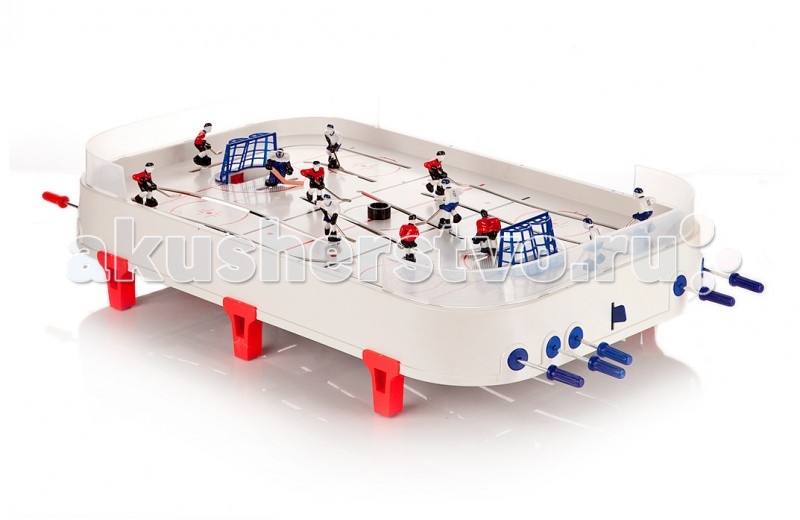Играем вместе Настольная игра Хоккей A553-H30012-RНастольная игра Хоккей A553-H30012-R Играем вместе Настольная игра Хоккей A553-H30012-RНастольная игра Хоккей A553-H30012-RИграем вместе Настольная игра Хоккей предназначена для двух участников. Особенности: Эта игра надолго увлечет как детей, так и их родителей. Хоккейный набор прослужит вам долго, ведь набор произведен с соблюдением высочайших стандартов качества. Игрушка снабжена надежными ножками, которые устойчиво держат игровое поле даже во время самой интенсивной игры. Все комплектующие собираются легко и быстро, что позволит незамедлительно приступить к игре сразу же после открытия коробки. Каждый игрок на поле имеет свой номер. Есть возможность осуществлять игру как коньками, так и клюшкой. Игроки противоборствующих команд могут заезжаь на поле противника, что позволяет провеcти больше маневров в процессе атаки. Игра развивает ловкость, быстроту реакции, стремление к победе и соревновательные навыки. В комплекте: 2 прозрачных бортика из пластика две хоккейные команды пара ворот с сеткой шесть ножек для крепления на столе подробная инструкция<br>